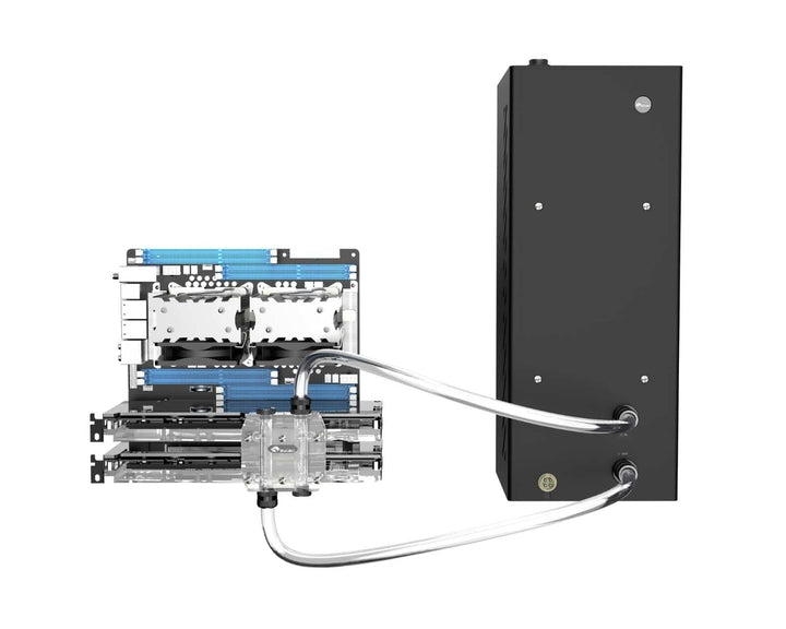 Bykski 360mm External Liquid Cooling Station, 120mm x 3, Triple Fan, Black (B-360-WCD-X)