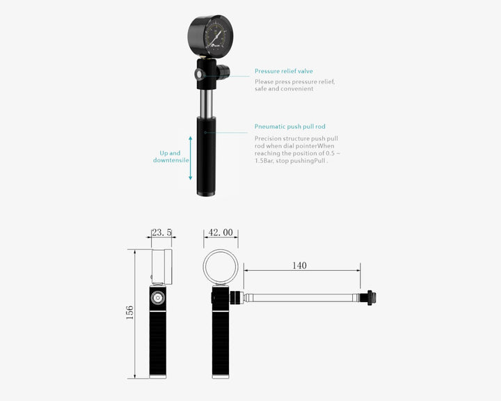 Bykski Air Pressure Meter / Leak Tester V4 (B-DTH-K40-V4)