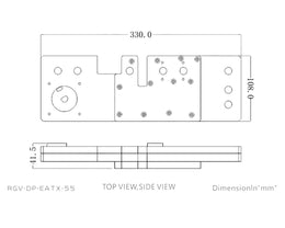 Bykski Distro Plate For Deepcool EATX 55 - FROSTED PMMA w/ 5v Addressable RGB (RBW) - Pump Included (RGV-DP-EATX-55 )
