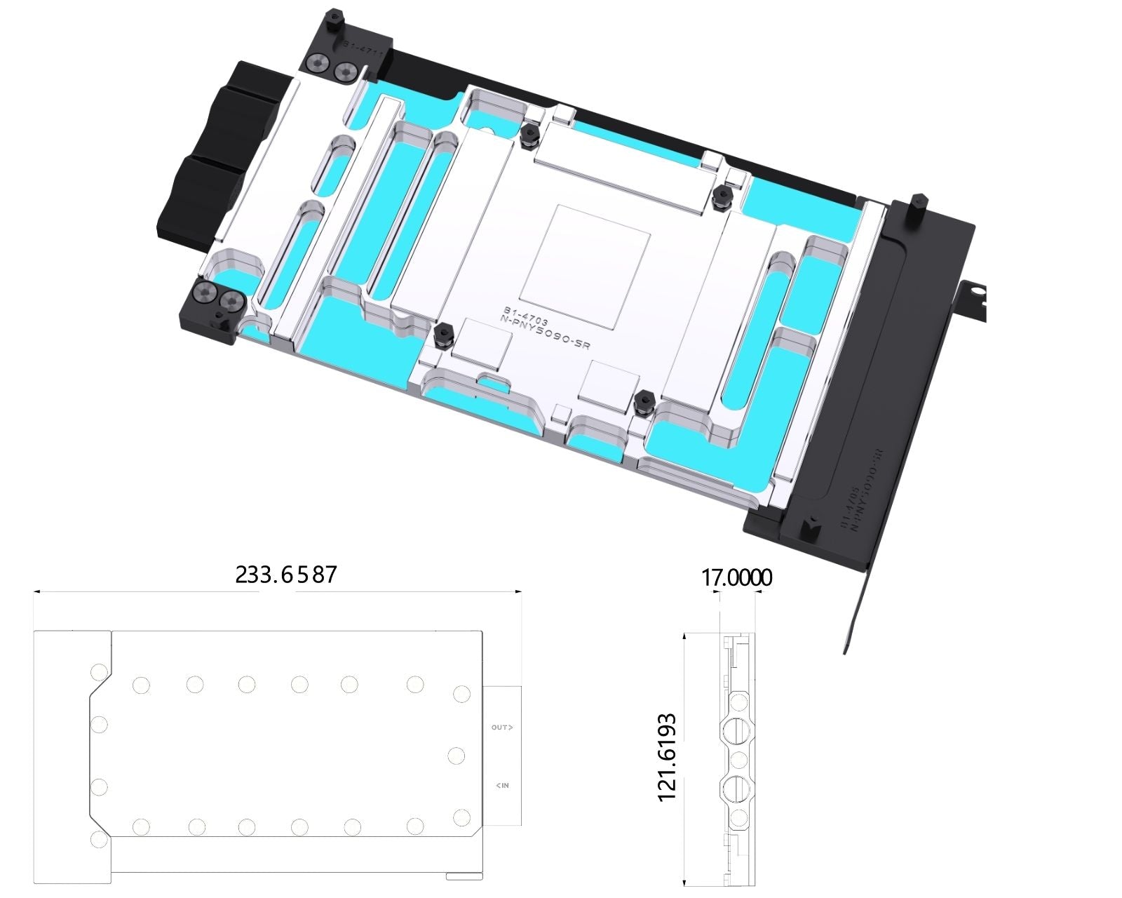 ppark Bykski Durable Metal/POM GPU Water Block and Backplate For