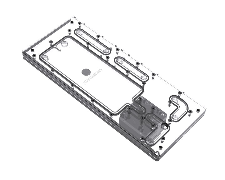 Bykski Distro Plate For Lian Li O11 Dynamic EVO - PMMA w/ 5v Addressable RGB (RBW) (RGV-LAN-O11-EVO-P-K) - DDC Pump With Armor