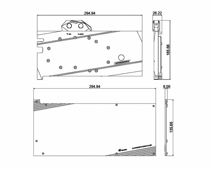 Bykski Full Coverage GPU Water Block and Backplate for GALAXY RTX 3090Ti HOF OC Lab Edition (N-GY3090TIHOF-X)