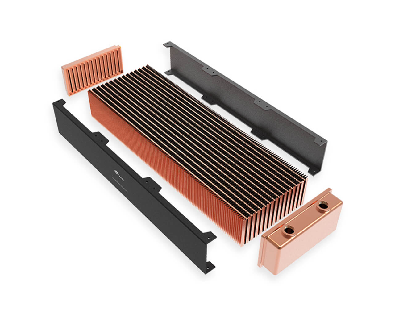 Bykski 360mm 60mm厚 ラジエータx3ファン付き Bykski 360mm x 60mm RC Series Radiator, 120mm x 3, Triple Fan (CR