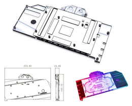 Bykski Full Coverage GPU Water Block and Backplate For ASRock Radeon RX 7900 XTX Taichi (A-AR7900XTX-X)