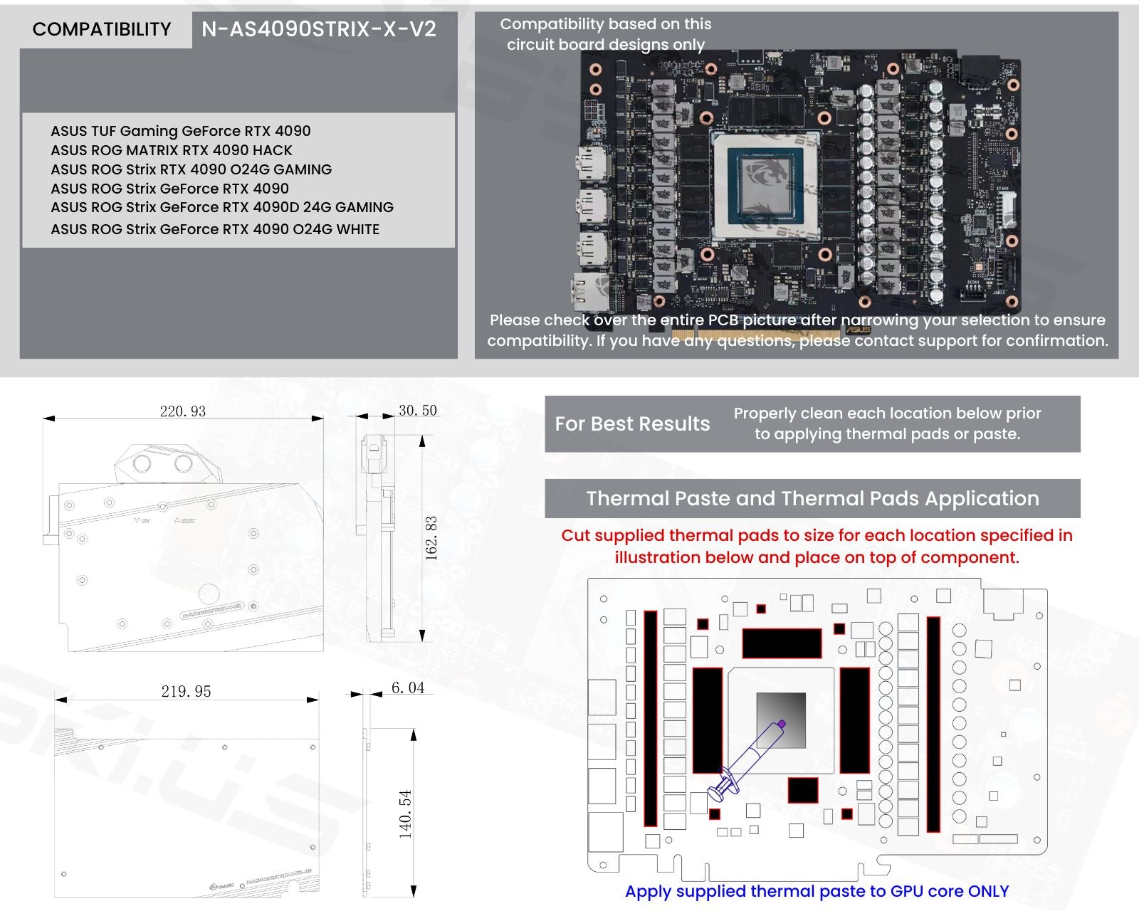 Bykski Full Coverage GPU Water Block and Backplate for ASUS ROG