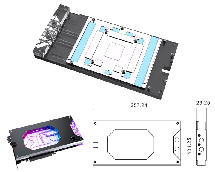 Bykski Armored End Port GPU Waterblock with Backplate For COLORFUL iGame Geforce RTX 5090D Advanced 32GB (N-IG5090DADOC-X)