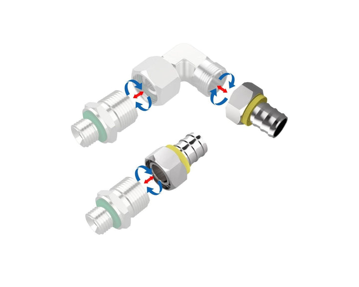 Bykski Stainless Steel Durable Server P-Lok DIY Fitting - 22mm Threaded to Barbed for 12mm (1/2in) Tubing (CC-TJ-SR-15-8)