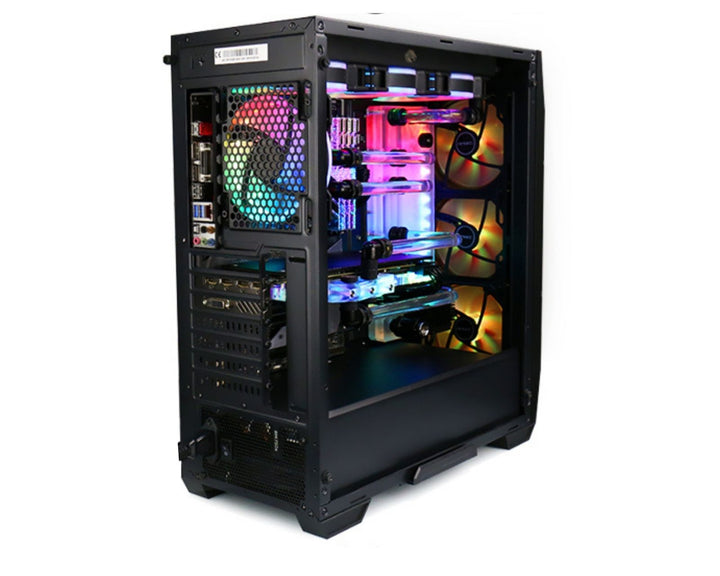 Bykski Distro Plate for Antec DF500 - PMMA w/ 5v Addressable RGB (RBW) (RGV-Antec-DF500-P-K) - DDC Pump With Armor