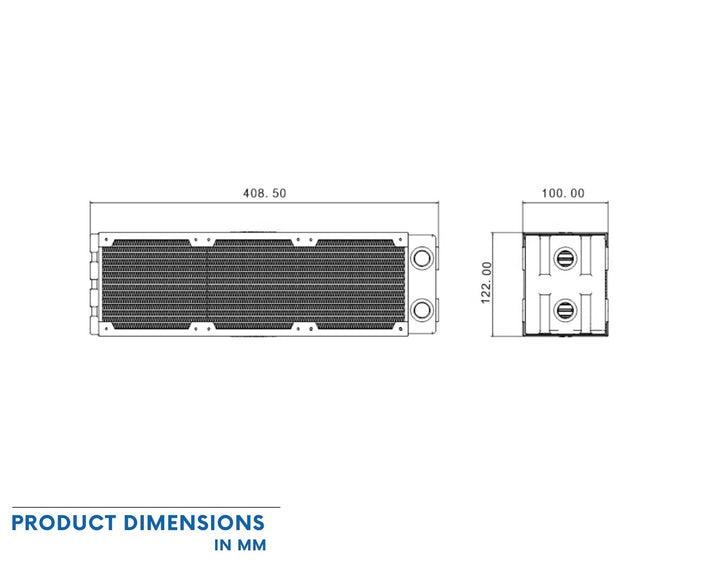Bykski Extreme-Performance Multi-Block 2,500W Heat Dissipation Radiator, 3x120mm Support (CR-RD360RC-TK100)