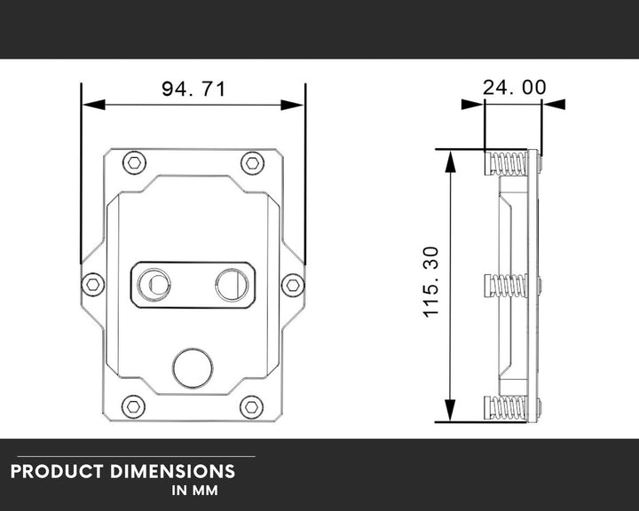 Bykski CPU-SP5-SR Durable Metal/POM CPU Water Block For AMD EPYC (Socket SP5/LGA 6096)- Continuous Usage