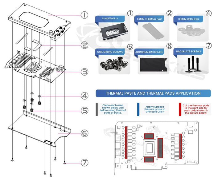 Bykski Full Coverage GPU Water Block and Backplate For Manli Gallardo GeForce RTX 5080 OC 16GB (N-ML5080GR-X)