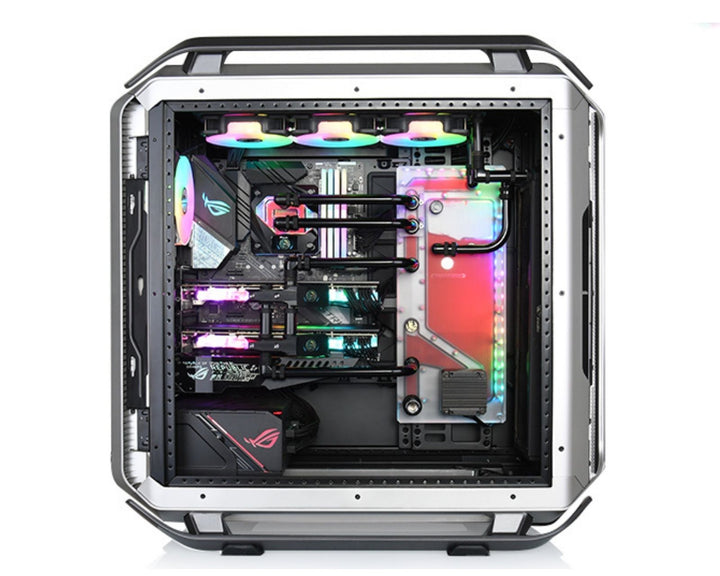 Bykski Distro Plate For Cooler Master C700P/700M PMMA w/ 5v Addressable RGB(RBW) (RGV-CM-700P-P-K) - DDC Pump With Armor