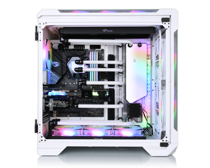 Bykski Distro Plate For Thermaltake VIEW 51 TG ARGB - PMMA w/ 5v Addressable RGB (RBW) (RGV-TT-V51-P-K) - DDC Pump With Armor