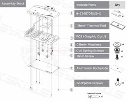 Bykski Full Coverage GPU Water Block and Backplate for Zotac Gaming GeForce 4070Ti OC (N-ST4070TIXG-X)