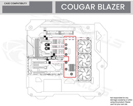 Bykski Distro Plate For COUGAR Blazer - PMMA w/ 5v Addressable RGB(RBW) (RGV-CG-5LMGO-P-K) - DDC Pump With Armor
