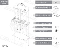 Bykski Full Coverage GPU Water Block and Backplate For ASUS ROG STRIX RTX 3070/306Ti 8G Gaming (N-AS3070STRIX-X-V2)