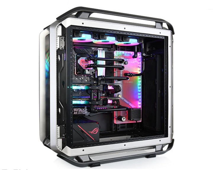 Bykski Distro Plate For Cooler Master C700P/700M PMMA w/ 5v Addressable RGB(RBW) (RGV-CM-700P-P-K) - DDC Pump With Armor