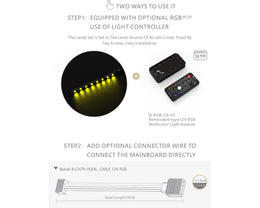 Bykski 12v Water Block RGB LED Strip Light Version 2 - 200mm (B-VCLT-200X12RGB-V2)
