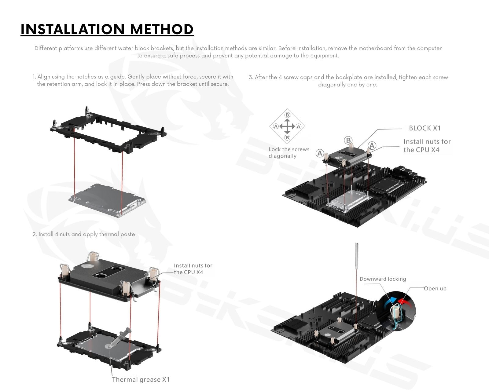 Bykski CPU-4677-SR Durable All Metal CPU Water Block For Intel LGA