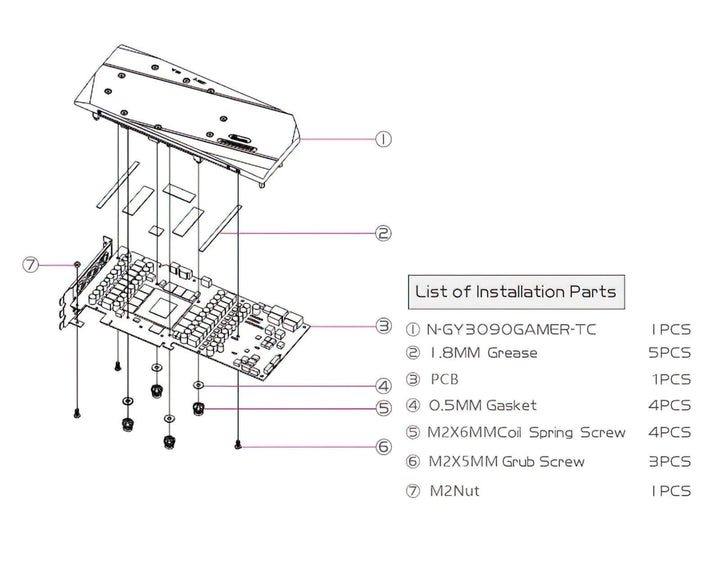 Bykski Full Coverage GPU Water Block w/ Integrated Active Backplate for GALAXY RTX 3090 GAMER (N-GY3090GAMER-TC)