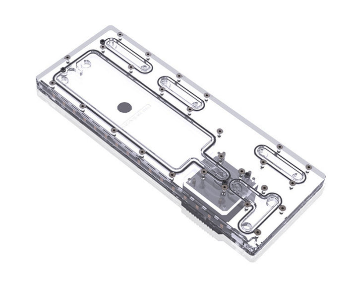 Bykski Distro Plate For COUGAR CONQUER 2 - PMMA w/ 5v Addressable RGB(RBW) (RGV-CG-ZFZ-VG-P-K) - DDC Pump With Armor