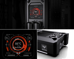 Granzon GAMSC Digital Display CPU Water Cooling Block for AMD Ryzen 3/5/7/9 (AM4/AM5) - Black