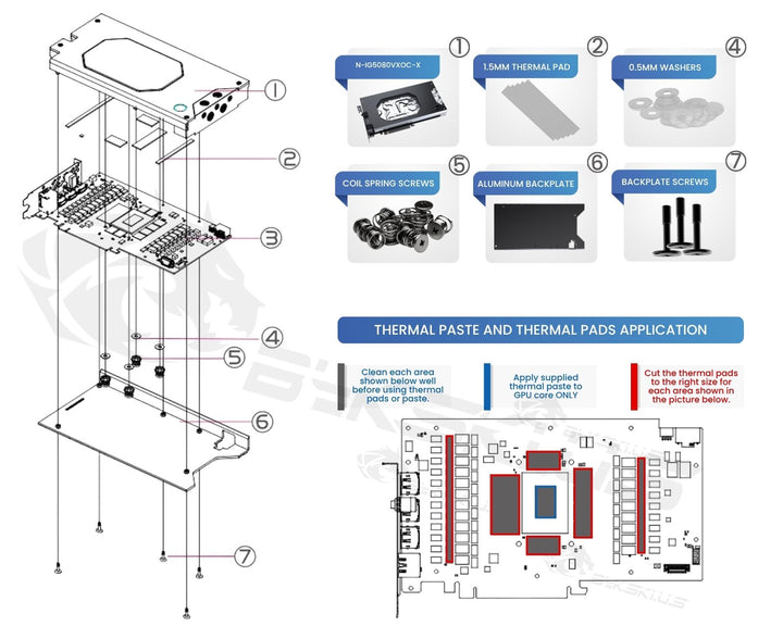 Bykski Armored End Port GPU Waterblock with Backplate For COLORFUL iGame GeForce RTX 5080 Vulcan OC 16GB (N-IG5080VXOC-X)