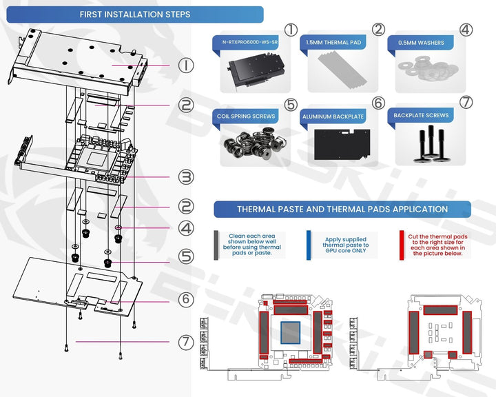 Bykski Durable Metal/POM GPU Water Block and Backplate For NVIDIA RTX PRO 6000 Blackwell Workstation  Edition (N-RTXPRO6000-WS-SR) - Continuous Usage