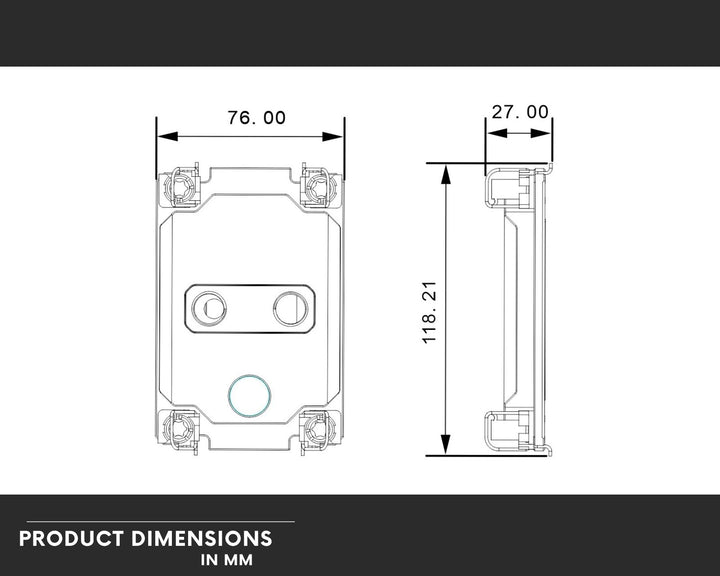 Bykski Durable 4x80mm 2U Server AIO Liquid CPU Cooler For Dual Intel Sapphire Rapids (LGA 4677) - Continuous Usage