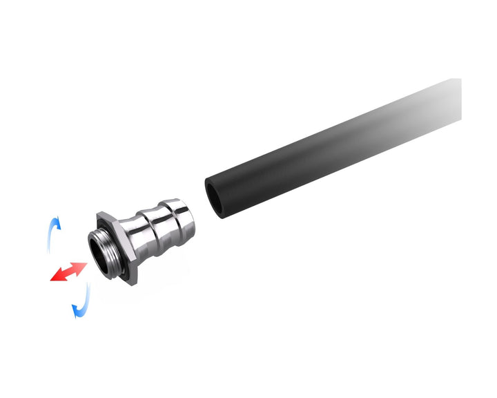 Bykski Stainless Steel Durable Server P-Lok Fitting - Barbed G1/4 for 6mm (1/4in) Pushlok Tubing (G 1/4-CC-TJ2-SS-X)