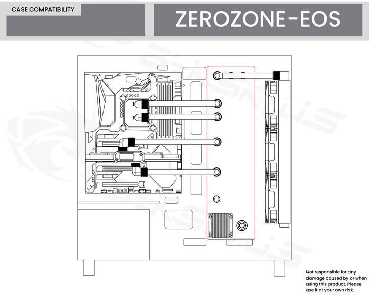 Bykski Distro Plate For ZEROZONE-EOS - PMMA w/ 5v Addressable RGB(RBW) (RGV-ZEROZONE-EOS-P-K) - DDC Pump With Armor