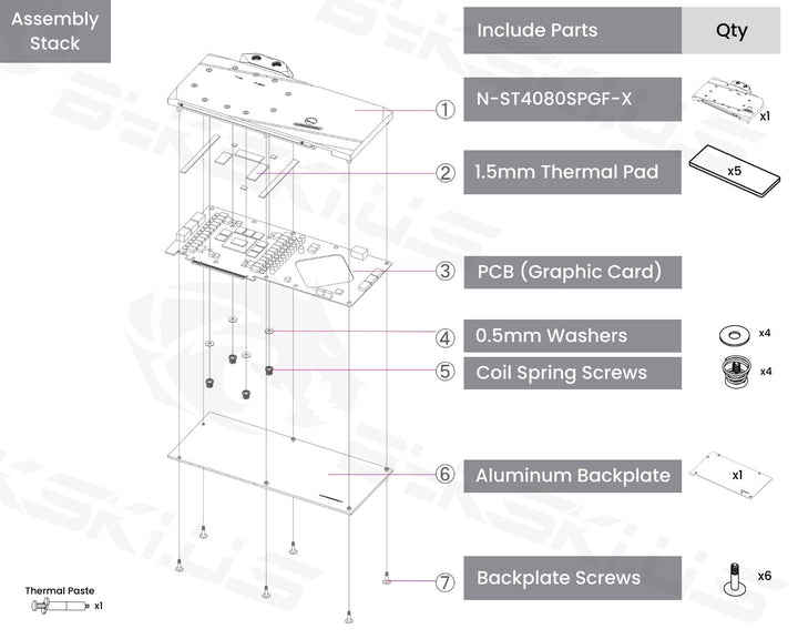 Bykski Full Coverage GPU Water Block and Backplate For ZOTAC GeForce RTX 4080 SUPER-16GB PGF OC (N-ST4080SPGF-X)