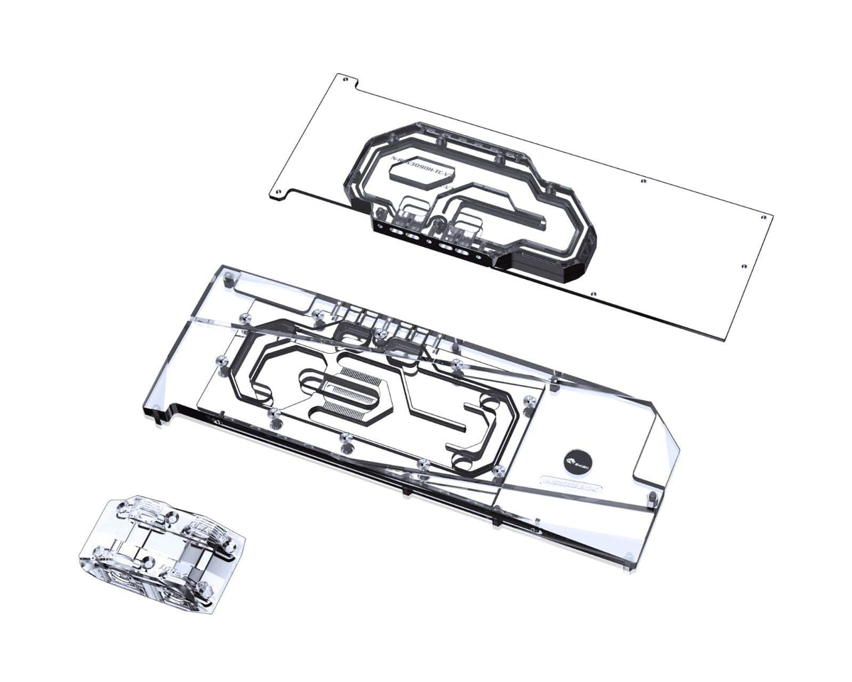 Bykski Full Coverage GPU Water Block w/ Integrated Active Backplate for MSI RTX 3090 Aero 24G  (N-MS3090AERO-TC)