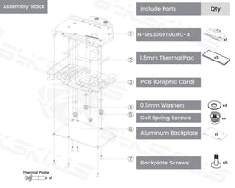 Bykski Full Coverage GPU Water Block and Backplate For MSI GeForce RTX 3060 Ti AERO ITX 8G LHR (N-MS3060TIAERO-X)