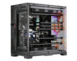 Bykski Distro Plate For LIAN LI O11 DYNAMIC EVO XL (Front Mount) - PMMA w/ 5v Addressable RGB(RBW) (RGV-LAN-O11EVOXL-LI-P) - DDC Pump With Armor