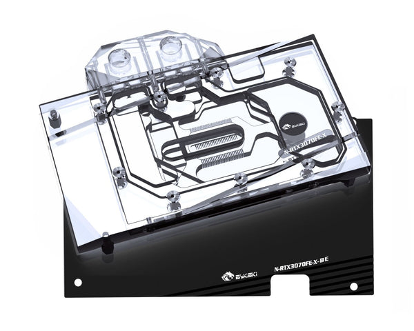 Bykski Full Coverage GPU Water Block and Backplate for RTX 3060Ti/3070 Founders Edition (N-RTX3070FE-X)