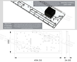 Bykski Distro Plate For LIAN LI O11 DYNAMIC EVO XL (Front Mount) - PMMA w/ 5v Addressable RGB(RBW) (RGV-LAN-O11EVOXL-LI-P) - DDC Pump With Armor