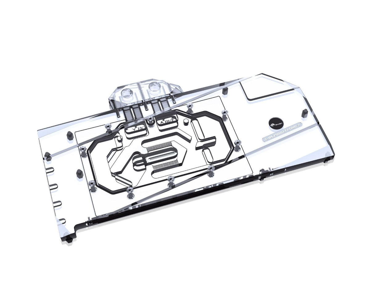 Bykski Full Coverage GPU Water Block and Backplate For MSI Radeon RX 7900 XTX GAMING TRIO CLASSIC 24G (A-MS7900XTXTRIO-X)