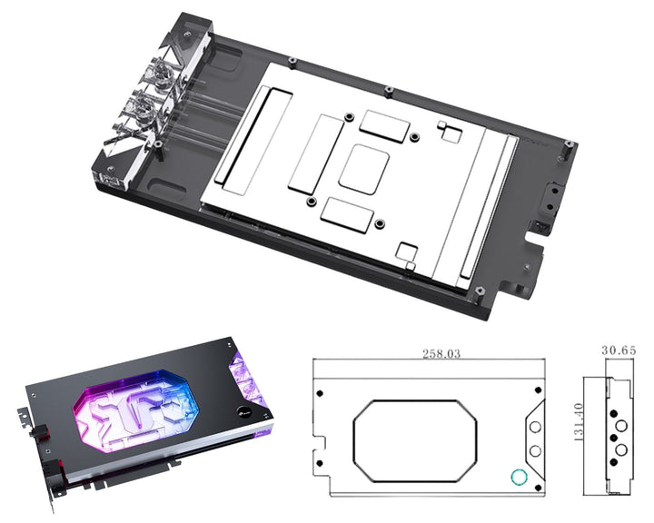 Bykski Armored End Port GPU Waterblock with Backplate For COLORFUL iGame GeForce RTX 5080 Vulcan OC 16GB (N-IG5080VXOC-X)
