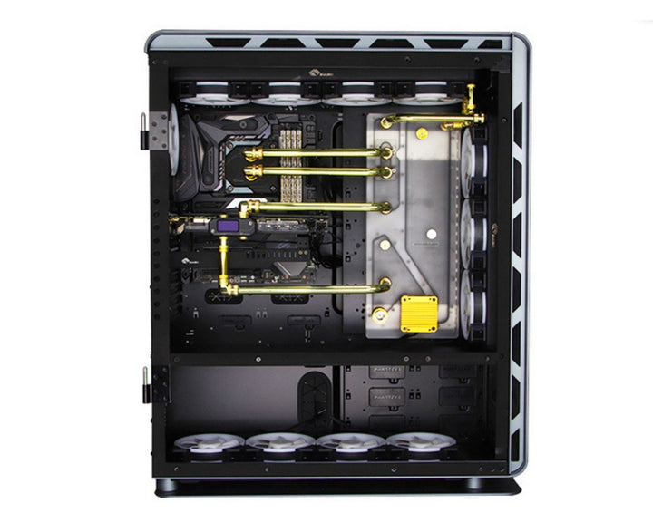 Bykski Distro Plate For PHANTEKS PH-ES916E - PMMA w/ 5v Addressable RGB(RBW) (RGV-PHA-916-P-K) - DDC Pump With Armor