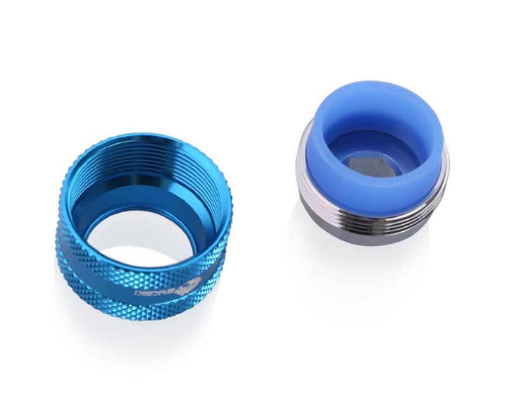 Bykski Anti-Off Rigid 16mm OD Fitting (B-FTHTJ-L16) - Blue