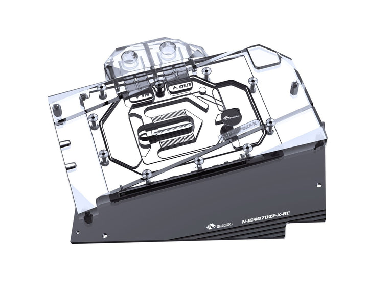 Bykski Full Coverage GPU Water Block and Backplate For Colorful iGame Tomahawk GeForce RTX 4070 Deluxe Edition (N-IG4070ZF-X)