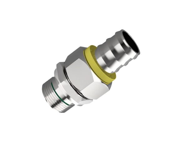 Bykski Stainless Steel Durable Server P-Lok Fitting Set - G1/4 to Barbed for 10mm (3/8in) Pushlok Tubing (CC-G14-18-10)