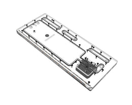 Bykski Distro Plate For Cooler Master HAF 700 EVO - PMMA w/ 5v Addressable RGB (RBW) (RGV-CM-H700EVO-P-K) - DDC Pump With Armor