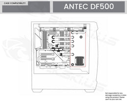 Bykski Distro Plate For Antec DF500 - Frosted PMMA w/ 5v Addressable RGB (RBW) (RGV-Antec-DF500-P-F-K)