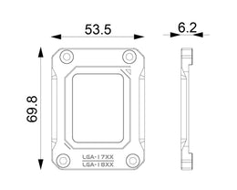 Bykski Anti-Deformation Backplate For Intel Socket LGA 17xx / 18xx Motherboards (B-LGA1700-RB)