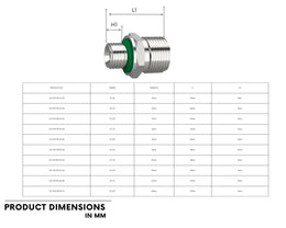 Bykski Stainless Steel Durable Server P-Lok DIY Fitting - G 1/8 to 14mm Threaded Coupler (CC-DTJ-SR-14-02)