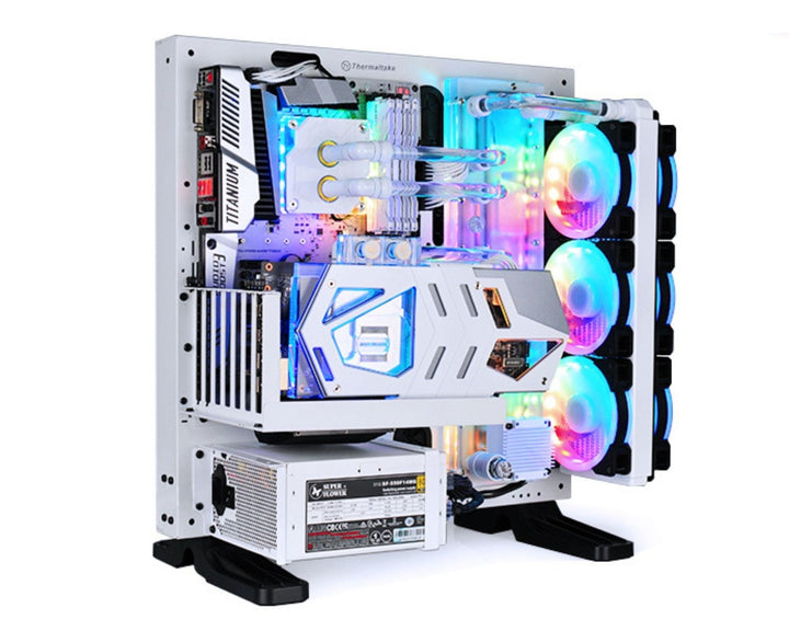 Bykski Distro Plate For Thermaltake CORE P3 - PMMA w/ 5v Addressable RGB (RBW) (RGV-TT-P3-P-K) - DDC Pump With Armor