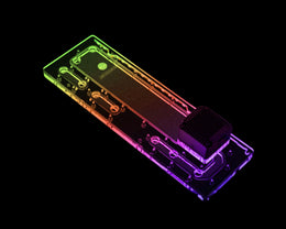 Bykski Distro Plate For PHANTEKS NV5s - PMMA w/ 5v Addressable RGB(RBW) (RGV-PHA-NV5S-P-K) - DDC Pump With Armor
