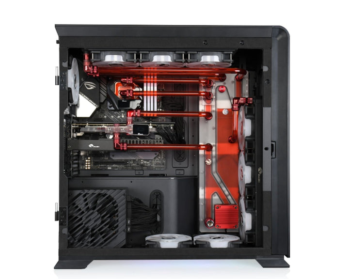 Bykski Distro Plate For PHANTEKS 719LTG  - PMMA w/ 5v Addressable RGB (RBW) (RGV-PHA-719-P-K) - DDC Pump With Armor